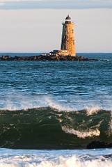 Waves Crashing at Whaleback Light